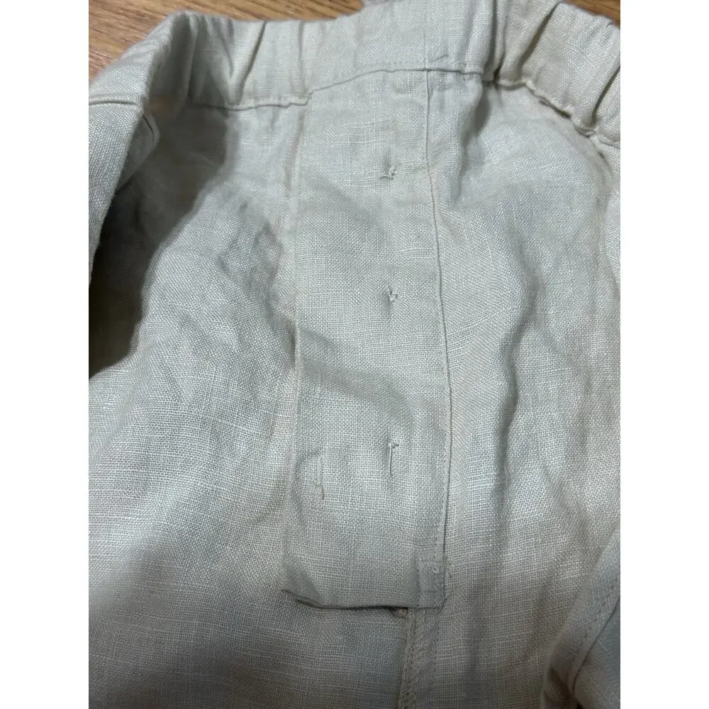 Toscana Men’s 100% Linen Pants Beige SZ XL Resort Beach